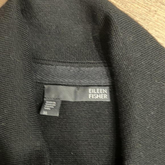 Eileen fisher black sweater/cardigan size M - Picture 4 of 5